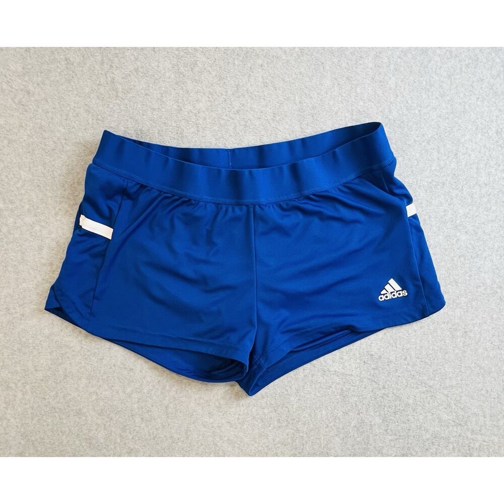adidas AEROREADY Men's Blue/White Athletic Shorts Elastic Waist Solid L - Picture 2 of 12
